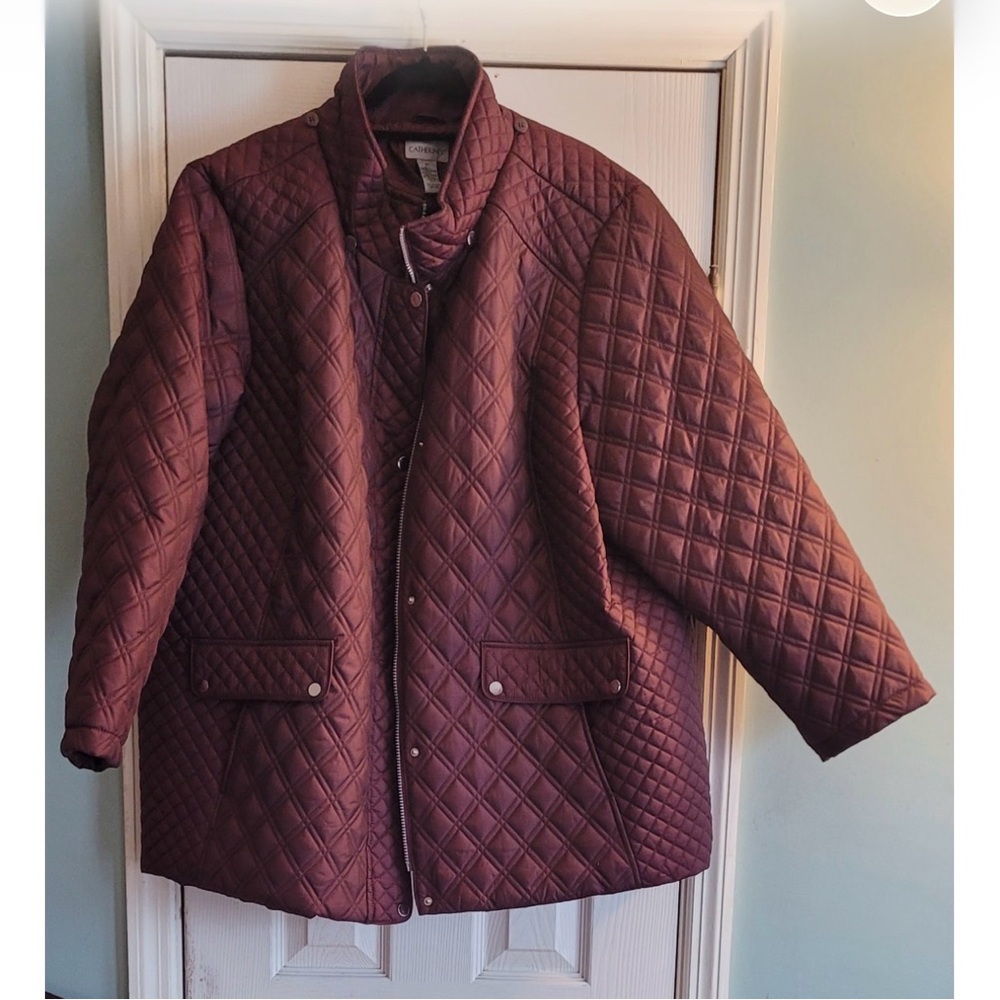 Catherines Quilted Burgundy Jacket